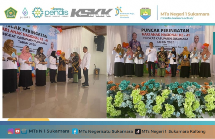 MTs Negeri 1 Sukamara Mendapat Penghargaan Sebagai Sekolah yang Aktif dalam Perlindungan Anak