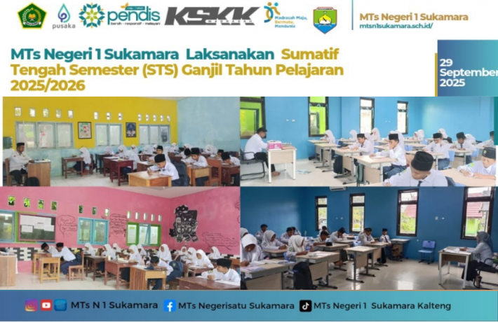 MTs Negeri 1 Sukamara Laksanakan Sumatif Tengah Semester Ganjil 2025-2025